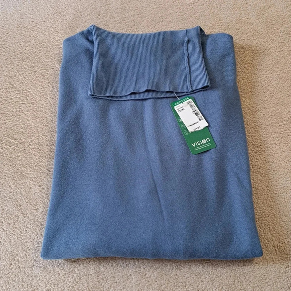 NWT from Simons | Le31 Men's Silky Turtleneck Sweater XL Blue - Picture 8 of 8
